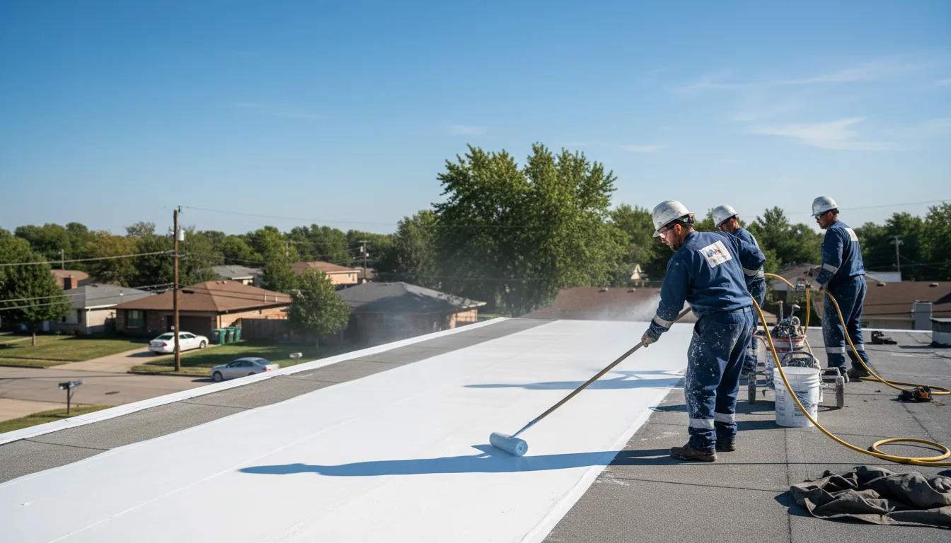 Commercial roof coating in Burlington, MA near me